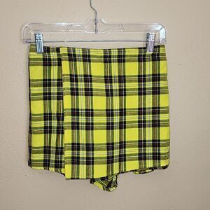 Purrr Melrose Yellow Plaid Skort Clueless 90s Skirt XS